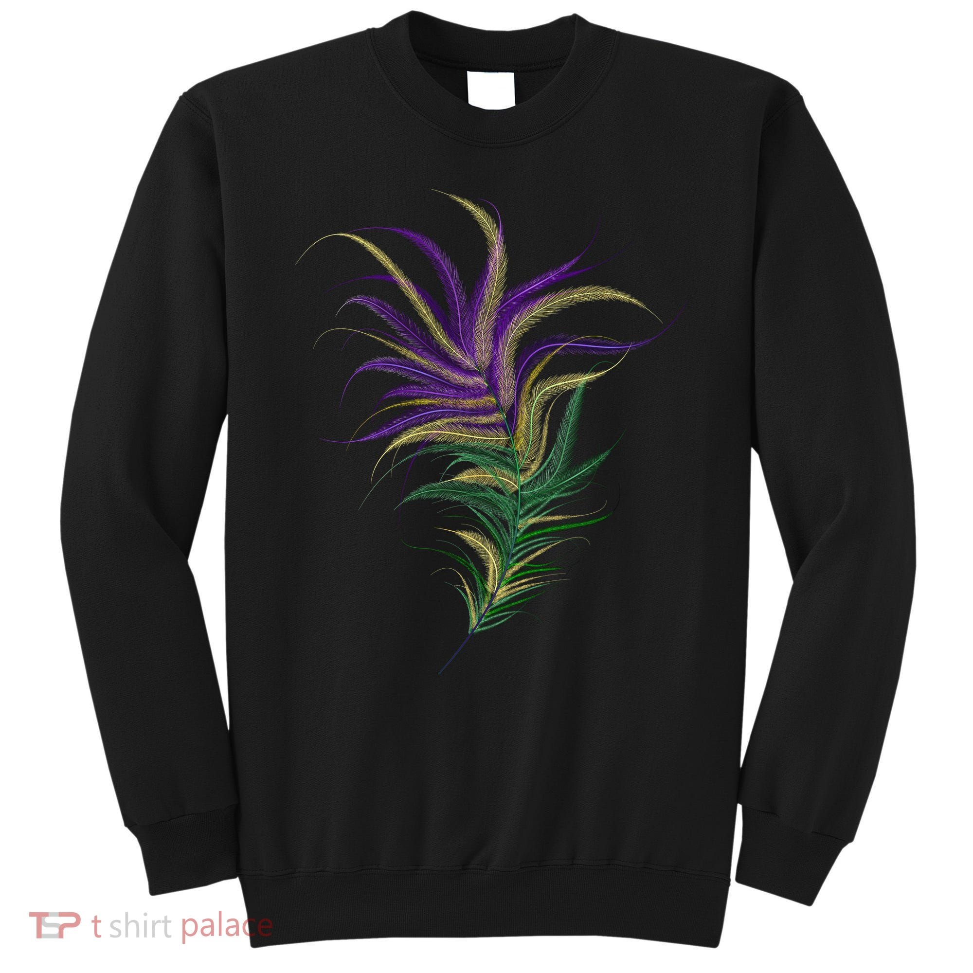 Mardi Gras Festive Feather Sweatshirt