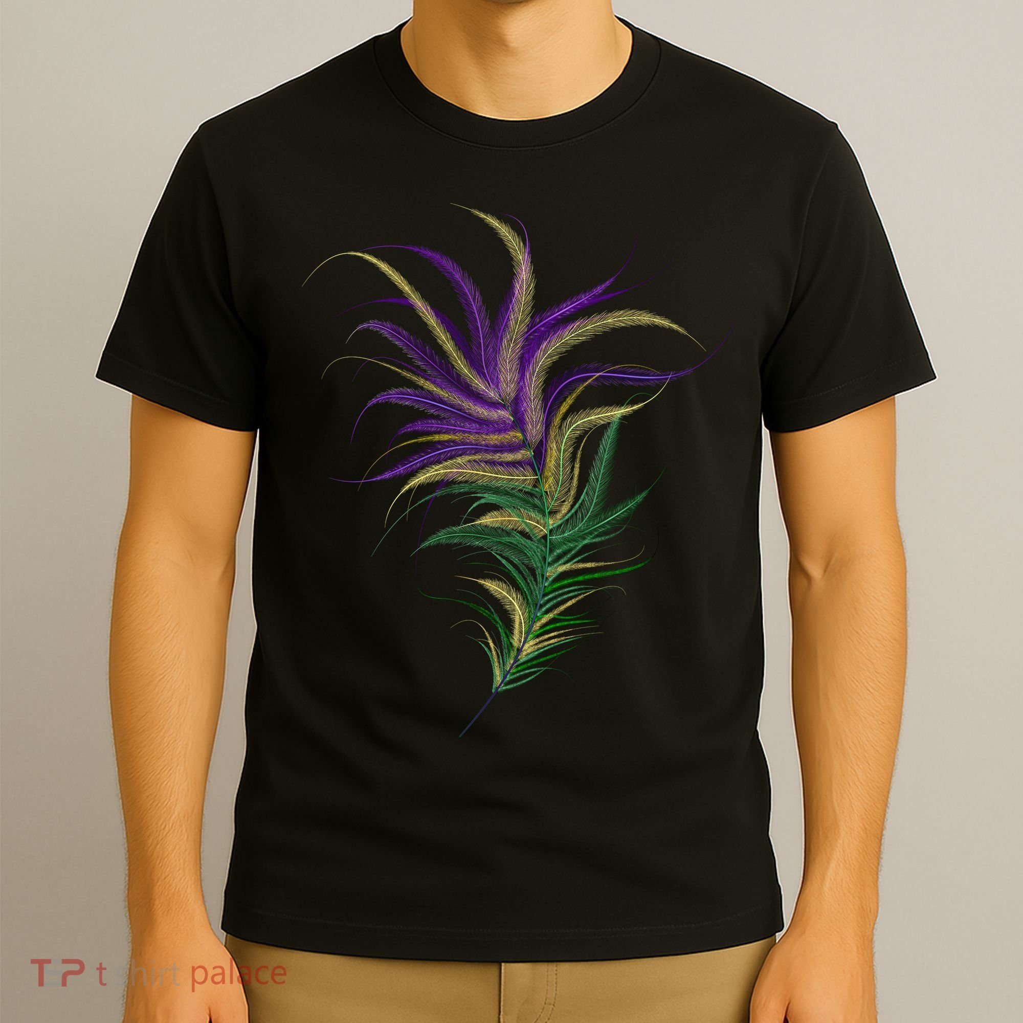 Mardi Gras Festive Feather T-Shirt