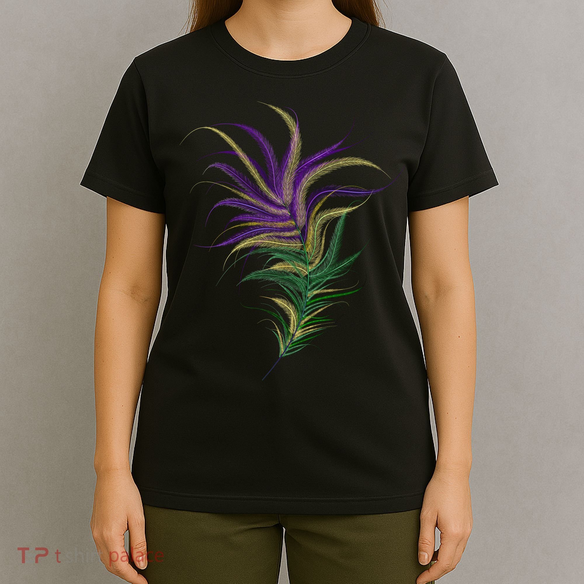 Mardi Gras Festive Feather T-Shirt