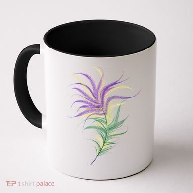 Mardi Gras Festive Feather Coffee Mug