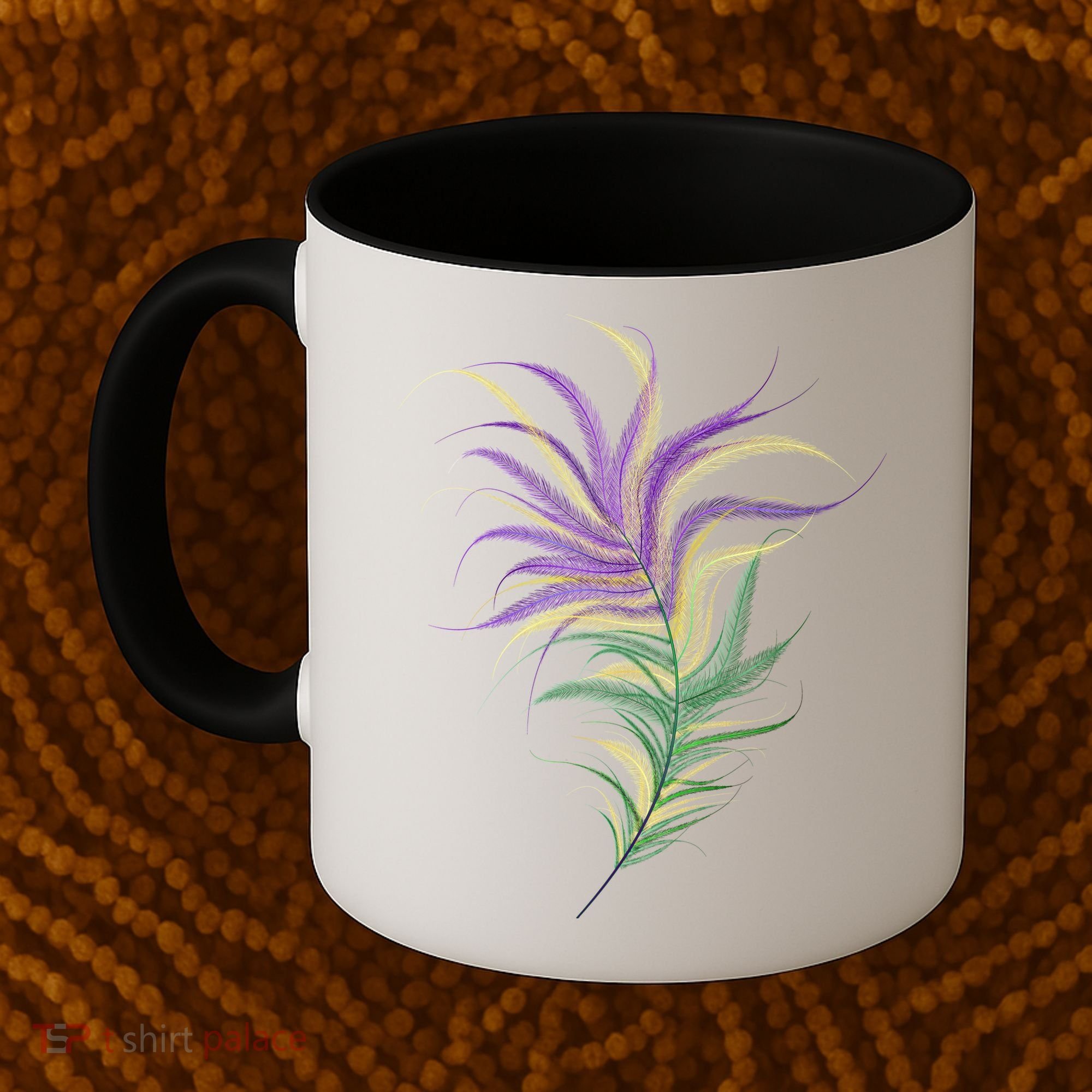 Mardi Gras Festive Feather Coffee Mug
