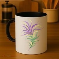 Mardi Gras Festive Feather Coffee Mug thumb 4