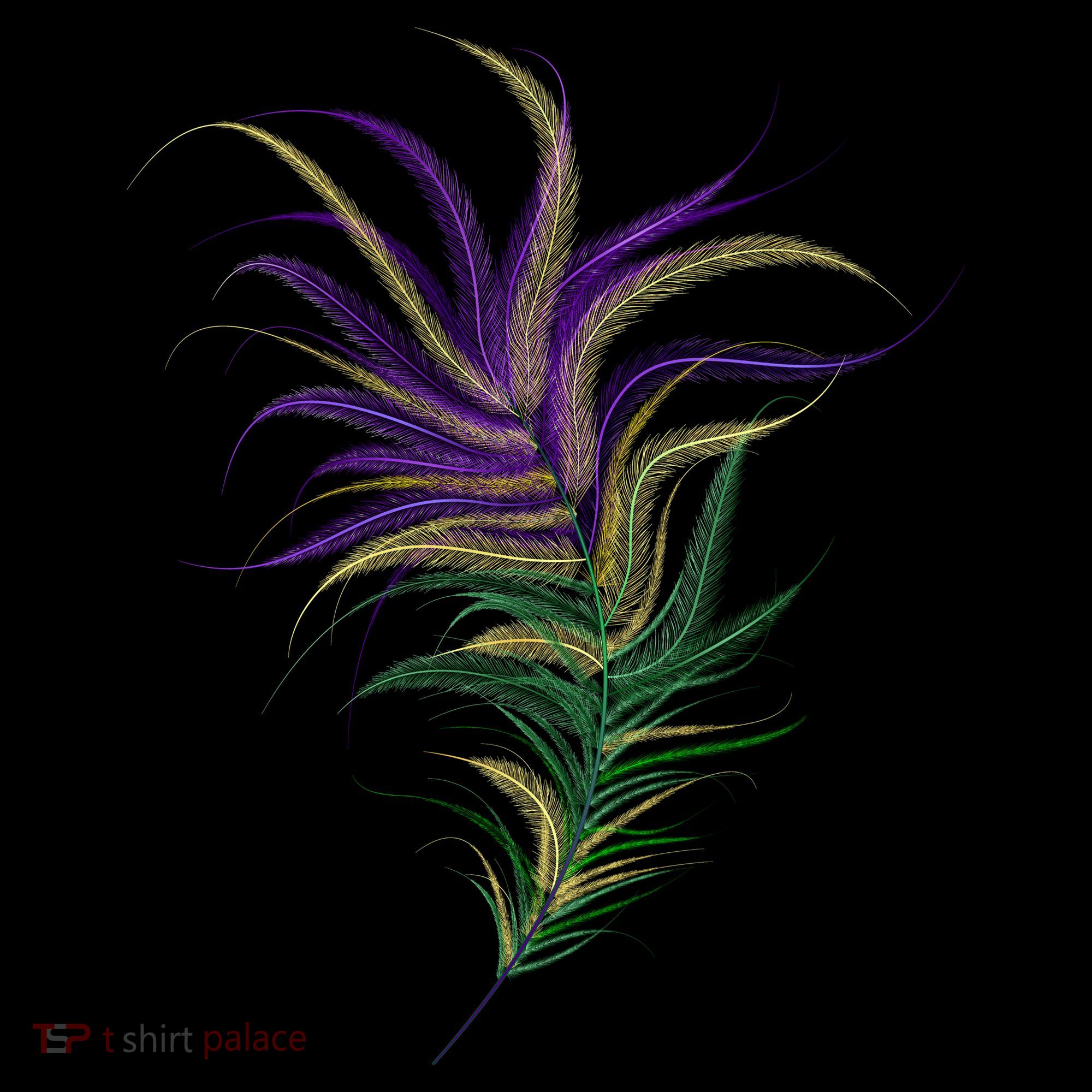 Mardi Gras Festive Feather Coaster