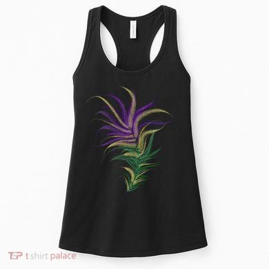 Mardi Gras Festive Feather Women's Tank Top