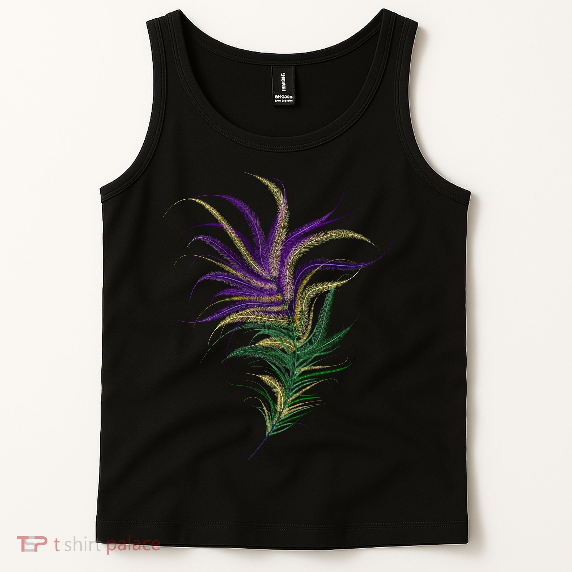 Mardi Gras Festive Feather Tank Top