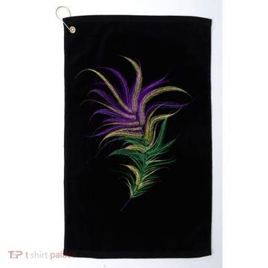 Mardi Gras Festive Feather Golf Towel