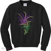 Mardi Gras Festive Feather Kids Sweatshirt thumb 0