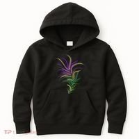 Mardi Gras Festive Feather Kids Hoodie thumb 0