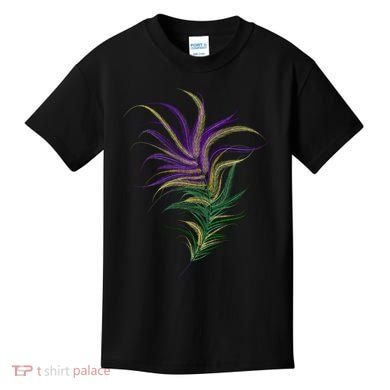 Mardi Gras Festive Feather Kids T-Shirt