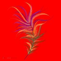 Mardi Gras Festive Feather Santa Hat thumb 1