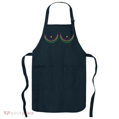 Mardi Gras Funny Beads Boobs Apron