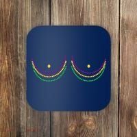 Mardi Gras Funny Beads Boobs Coaster thumb 0