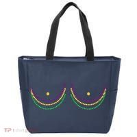Mardi Gras Funny Beads Boobs Tote Bag thumb 0