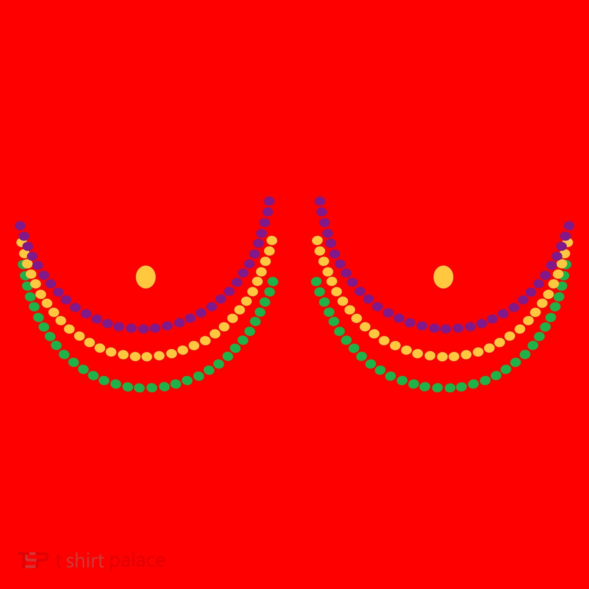 Mardi Gras Funny Beads Boobs Santa Hat