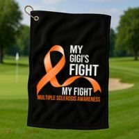 My Gigi's Fight My Fight Multiple Sclerosis Ms Warrior Gift Golf Towel thumb 1