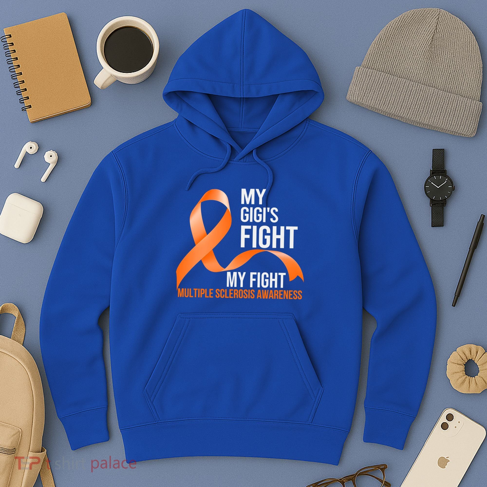 My Gigi's Fight My Fight Multiple Sclerosis Ms Warrior Gift Hoodie
