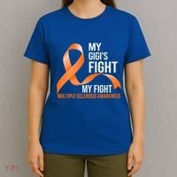 My Gigi's Fight My Fight Multiple Sclerosis Ms Warrior Gift T-Shirt thumb 4
