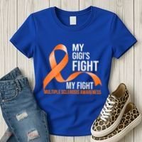My Gigi's Fight My Fight Multiple Sclerosis Ms Warrior Gift Women's T-Shirt thumb 3