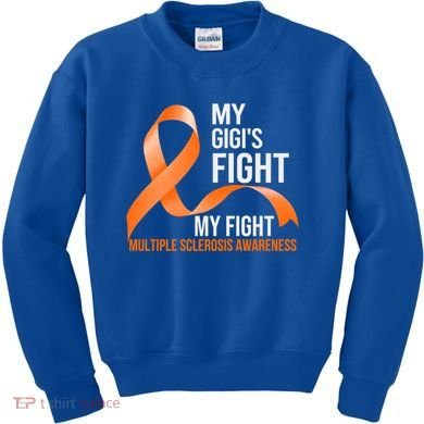 My Gigi's Fight My Fight Multiple Sclerosis Ms Warrior Gift Kids Sweatshirt