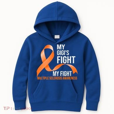 My Gigi's Fight My Fight Multiple Sclerosis Ms Warrior Gift Kids Hoodie