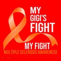 My Gigi's Fight My Fight Multiple Sclerosis Ms Warrior Gift Santa Hat thumb 1