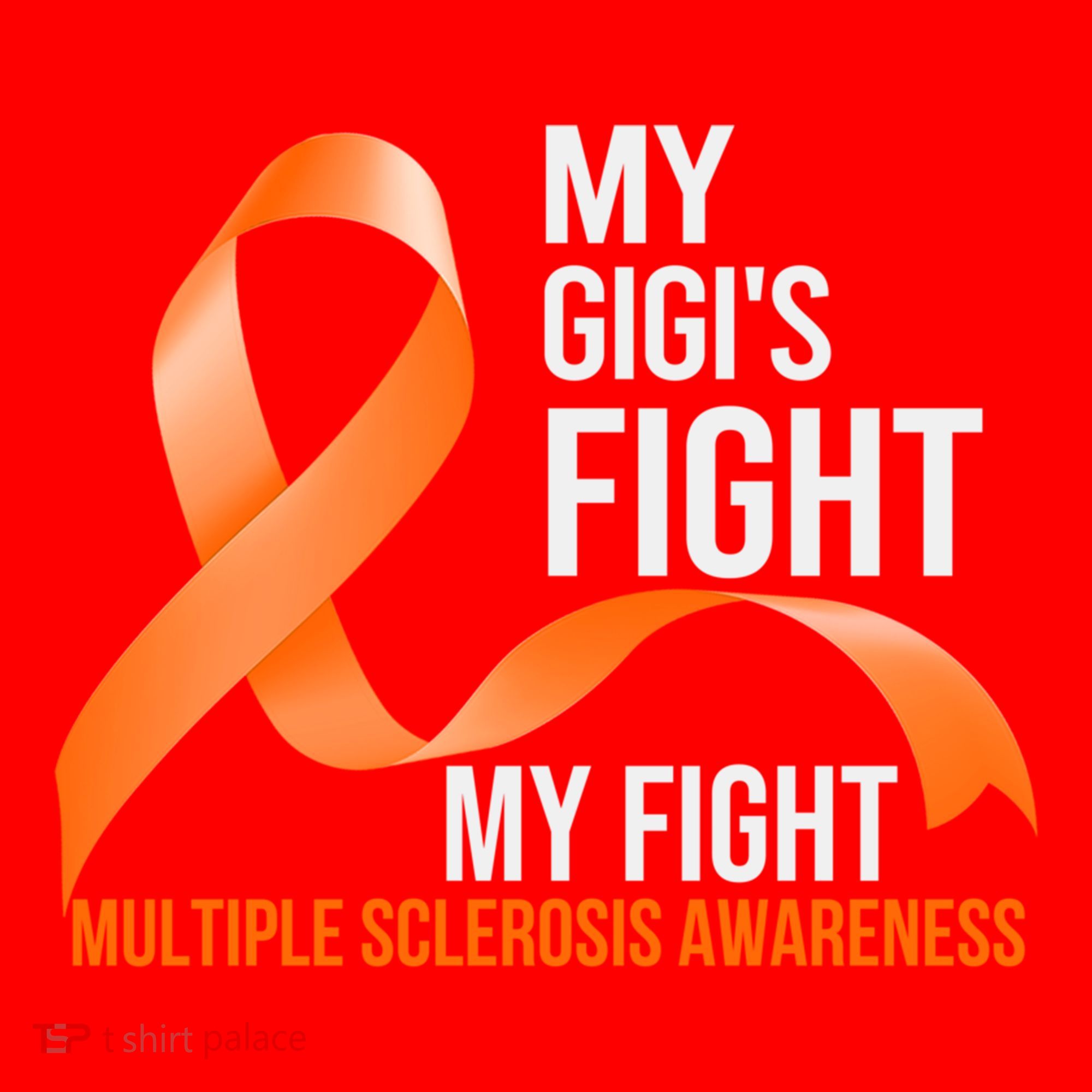 My Gigi's Fight My Fight Multiple Sclerosis Ms Warrior Gift Santa Hat