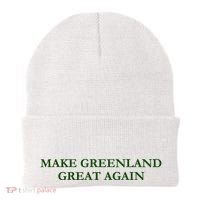 Make Greenland Great Again Green Beanie thumb 0