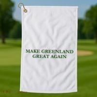 Make Greenland Great Again Green Golf Towel thumb 1