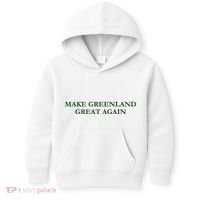 Make Greenland Great Again Green Kids Hoodie thumb 0