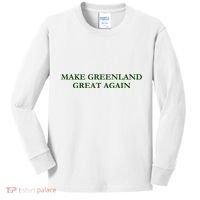 Make Greenland Great Again Green Kids Long Sleeve Shirt thumb 0