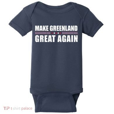 Make Greenland Great Again Funny Trump Baby Bodysuit