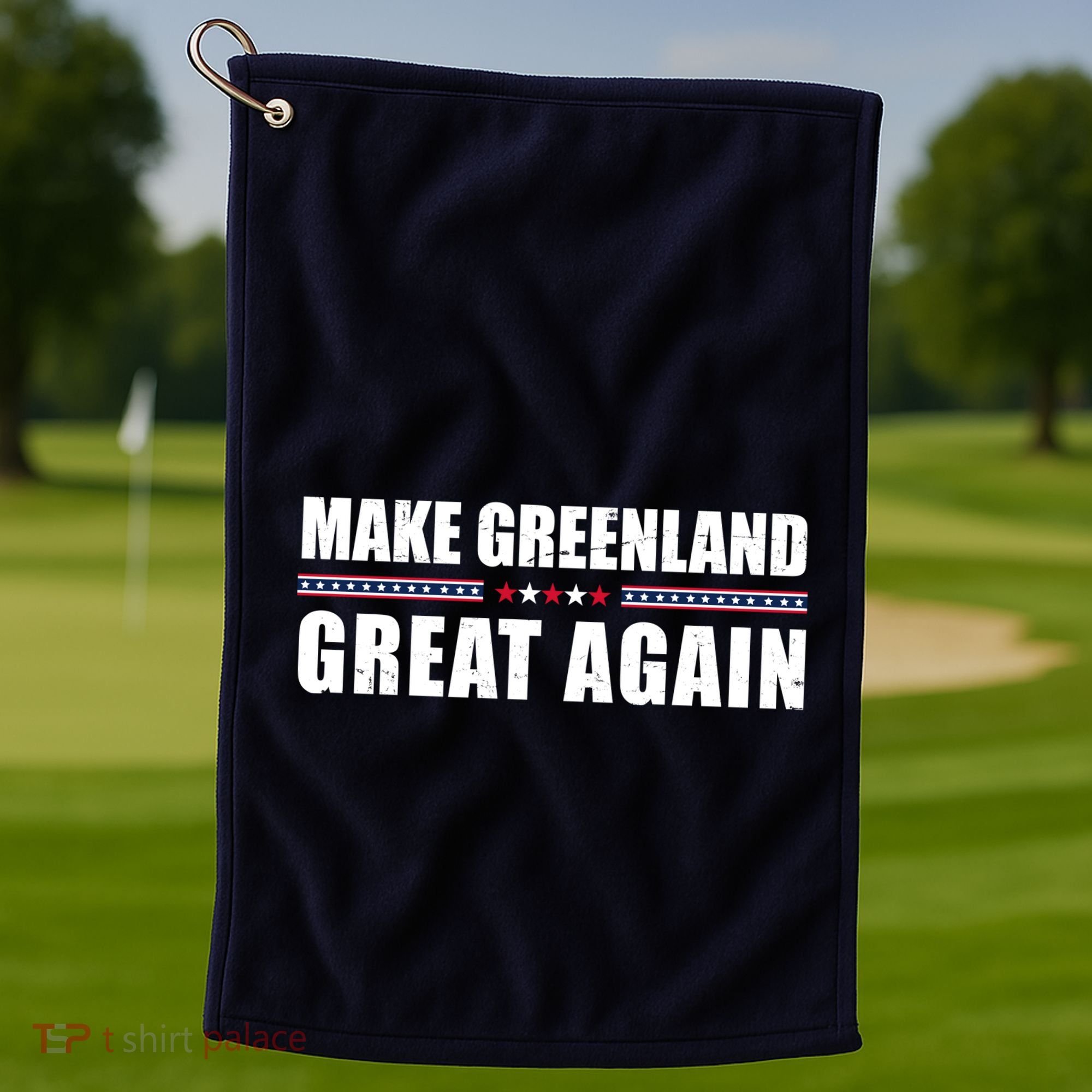 Make Greenland Great Again Funny Trump Golf Towel