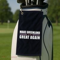 Make Greenland Great Again Funny Trump Golf Towel thumb 2