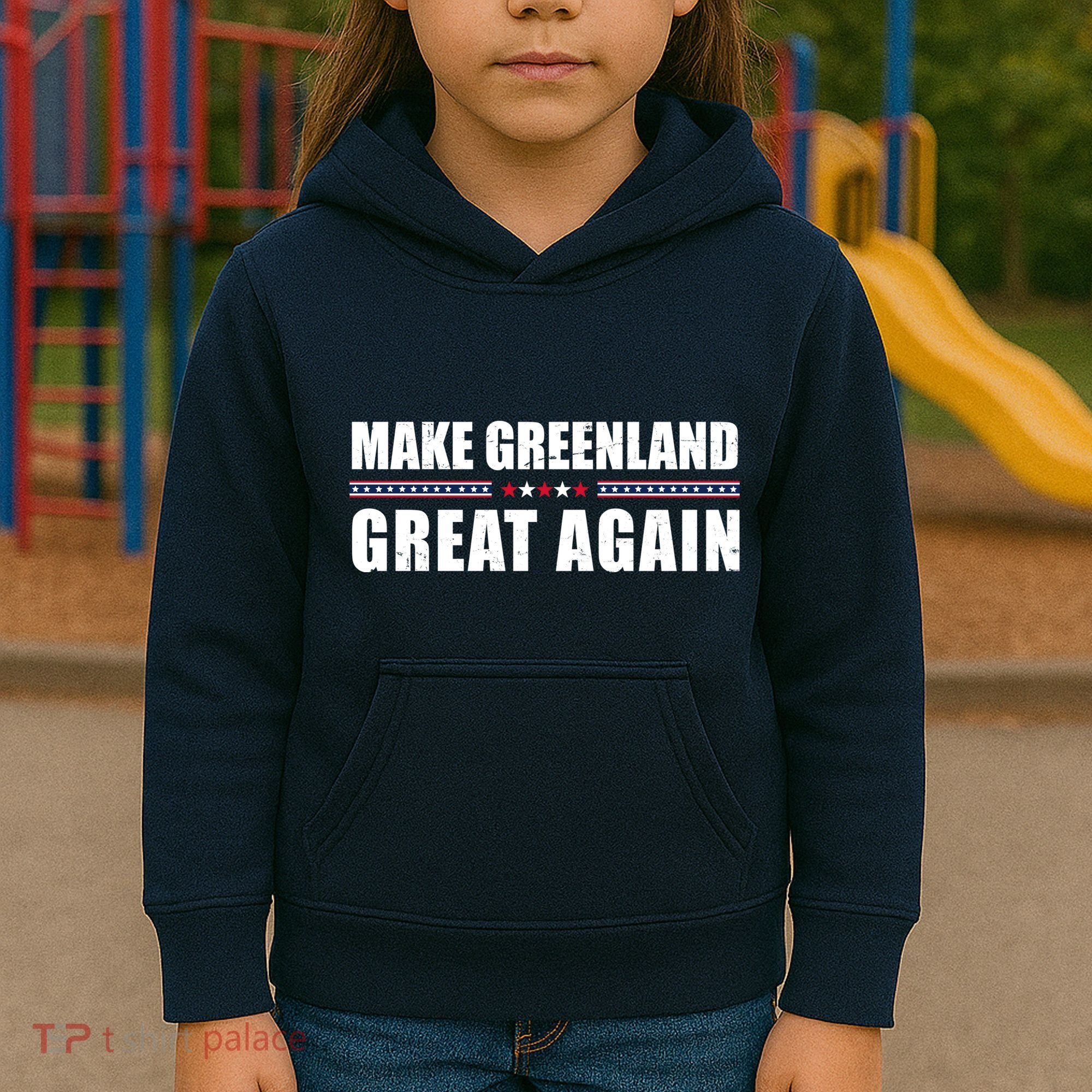Make Greenland Great Again Funny Trump Kids Hoodie