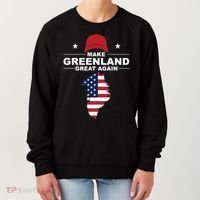Make Greenland Great Again American Flag Trump Women's Sweatshirt thumb 0