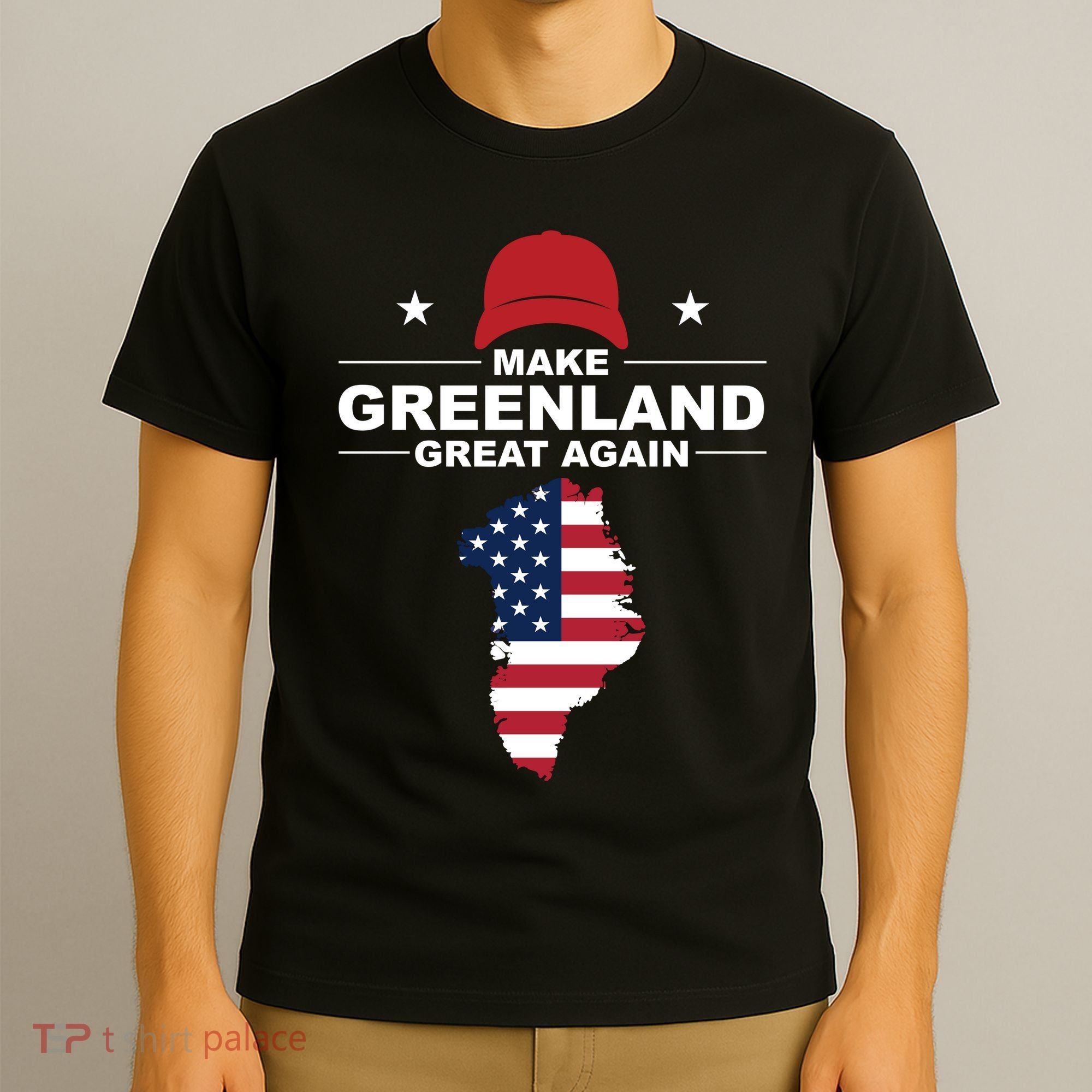 Make Greenland Great Again American Flag Trump T-Shirt