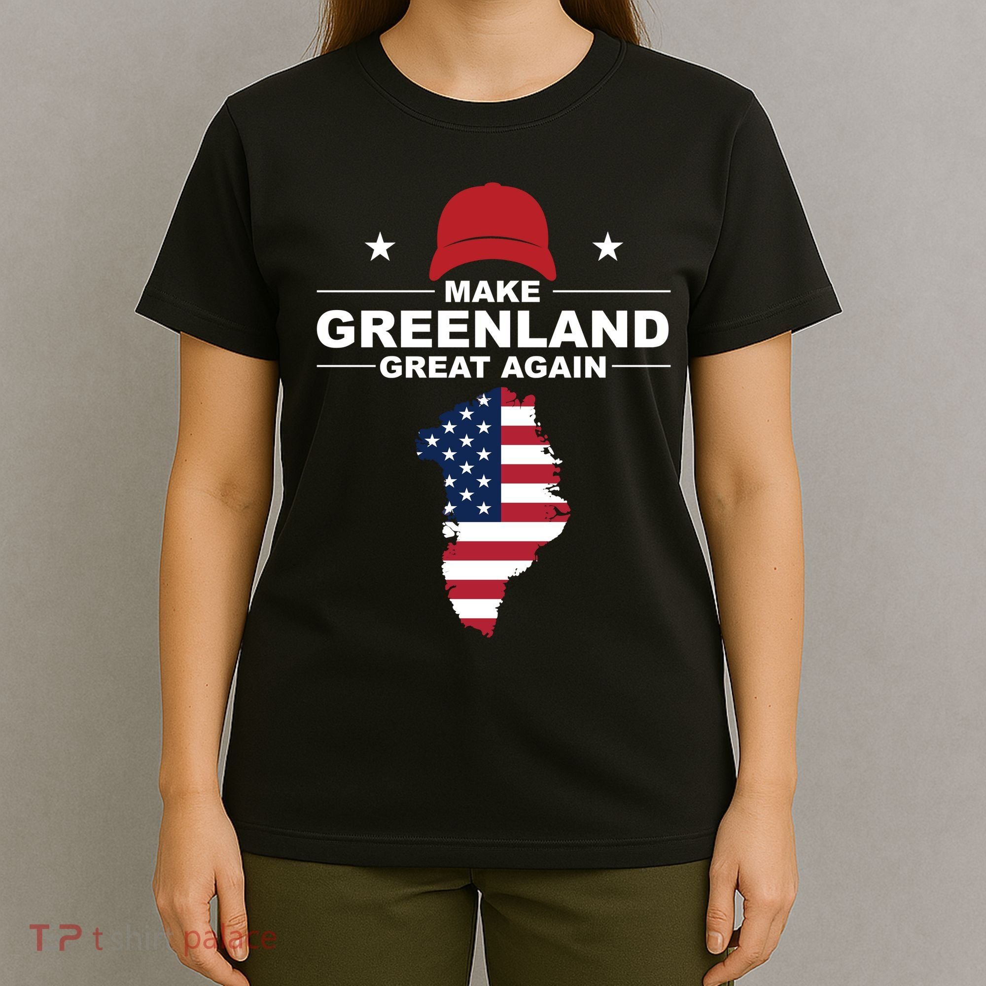 Make Greenland Great Again American Flag Trump T-Shirt