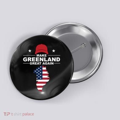 Make Greenland Great Again American Flag Trump Button