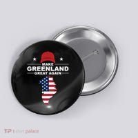 Make Greenland Great Again American Flag Trump Button thumb 0