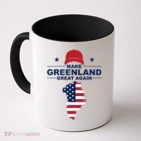 Make Greenland Great Again American Flag Trump Coffee Mug thumb 0