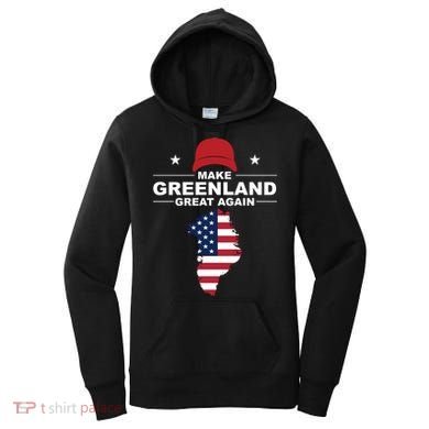 Make Greenland Great Again American Flag Trump Women's Hoodie