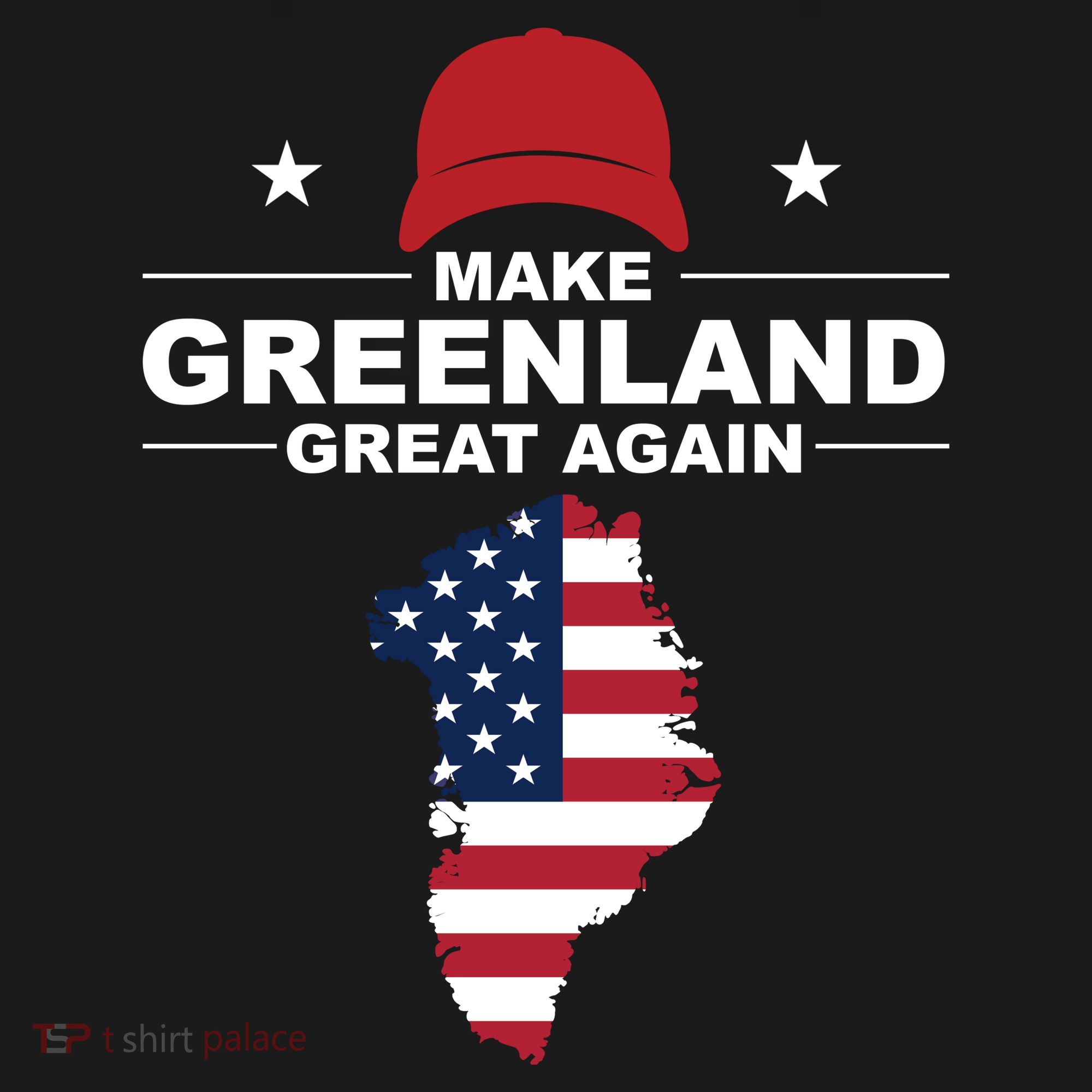 Make Greenland Great Again American Flag Trump Women's Hoodie