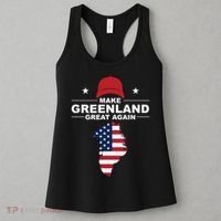 Make Greenland Great Again American Flag Trump Women's Tank Top thumb 3