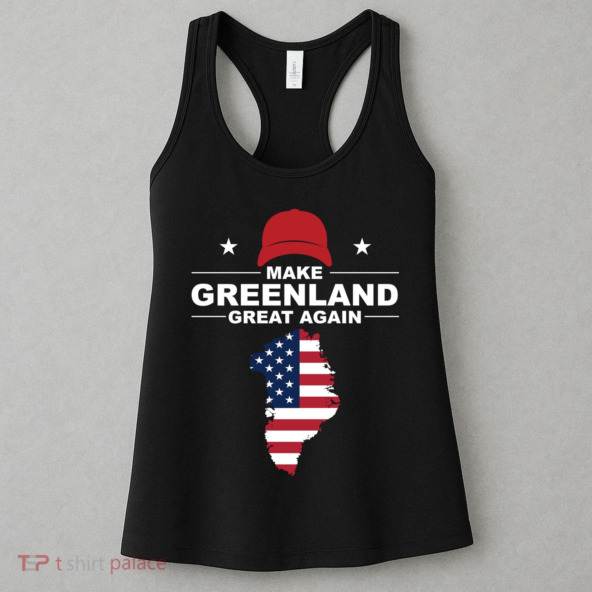 Make Greenland Great Again American Flag Trump Women's Tank Top