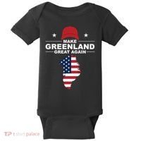 Make Greenland Great Again American Flag Trump Baby Bodysuit thumb 0