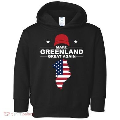Make Greenland Great Again American Flag Trump Toddler Hoodie