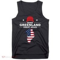 Make Greenland Great Again American Flag Trump Tank Top thumb 0
