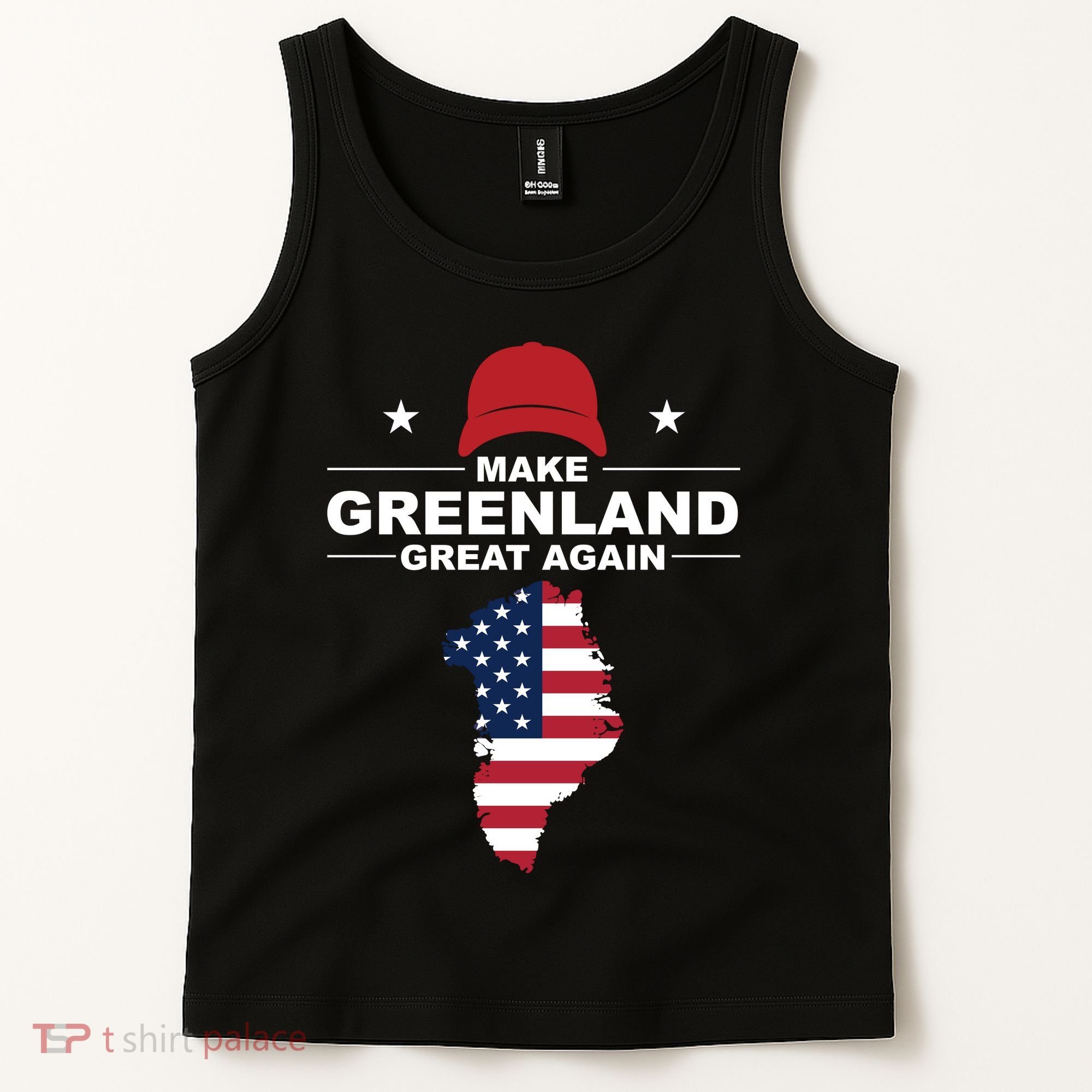 Make Greenland Great Again American Flag Trump Tank Top