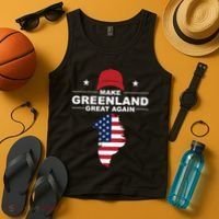 Make Greenland Great Again American Flag Trump Tank Top thumb 4