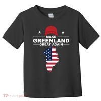 Make Greenland Great Again American Flag Trump Toddler T-Shirt thumb 0